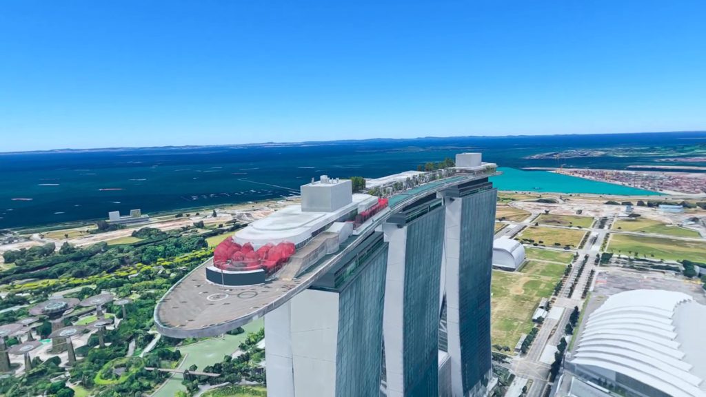 『Google Earth VR』で見たシンガポールのマリーナベイ・サンズ