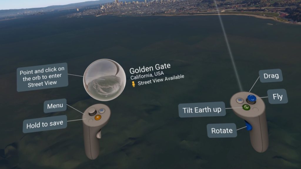 Google Earth VRでの移動方法