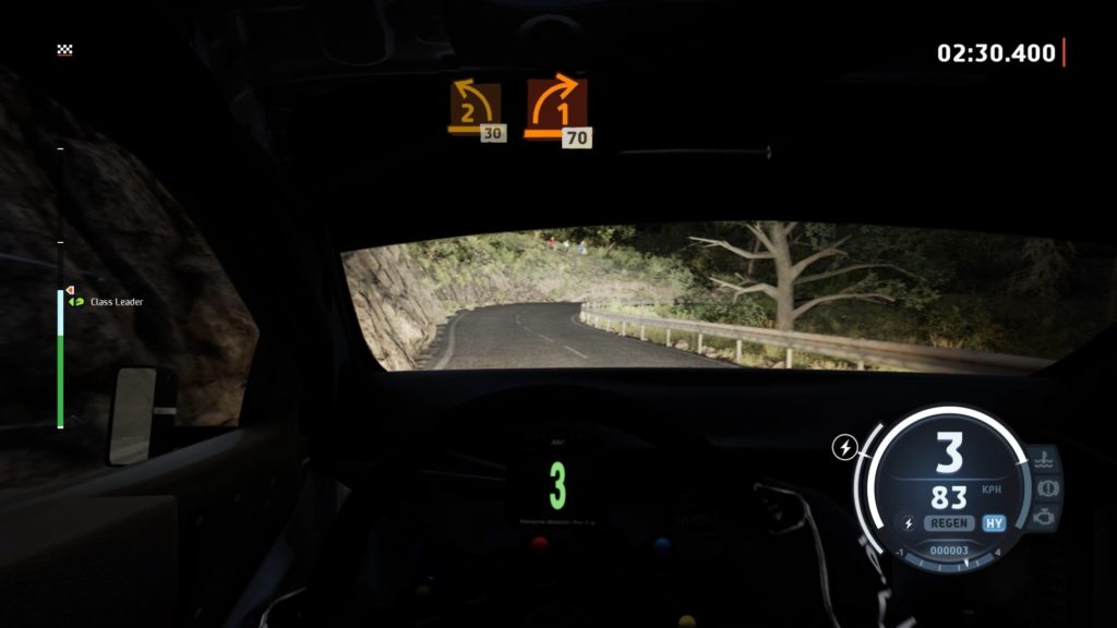 運転中のゲーム画面