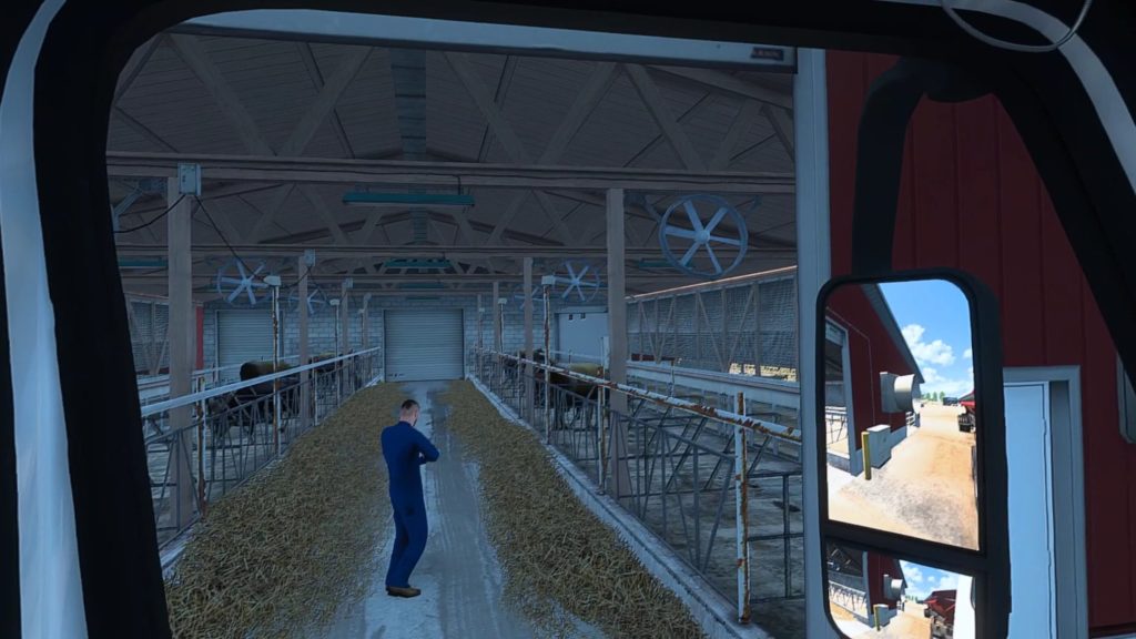 VRでのAmerican Truck Simulatorプレイ画面8